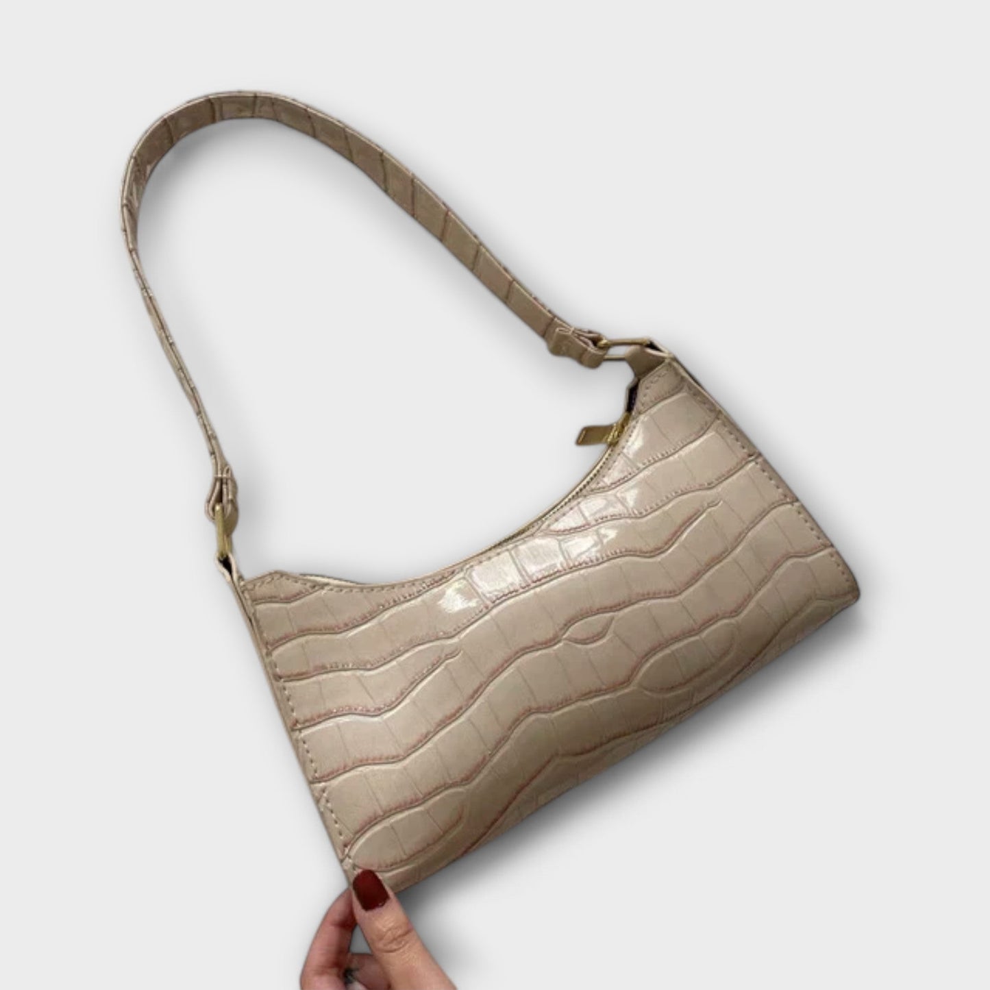 Women's Glossy Leather Shoulder Bag