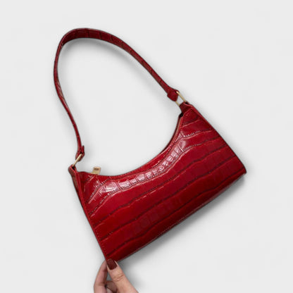 Women's Glossy Leather Shoulder Bag