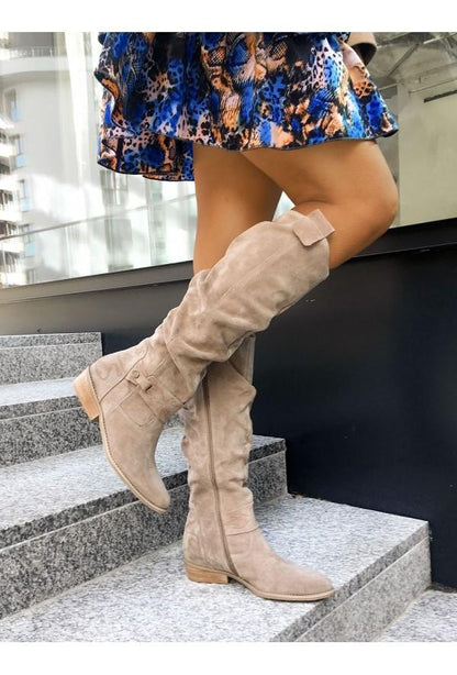 Zavira | Elegant and Warm Suede Boots for Women