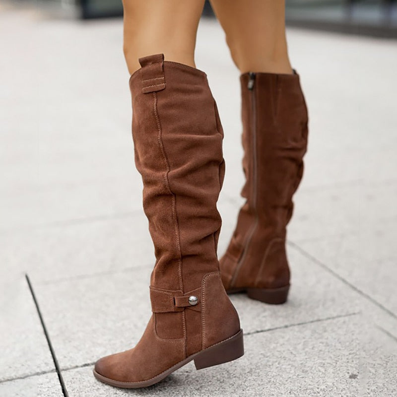 Zavira | Elegant and Warm Suede Boots for Women