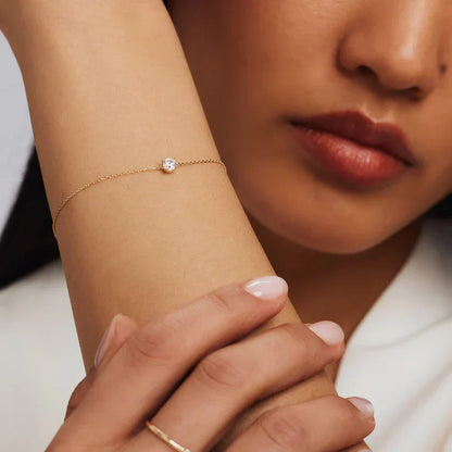 Moissanite Stone Bracelet Cléa | Gold