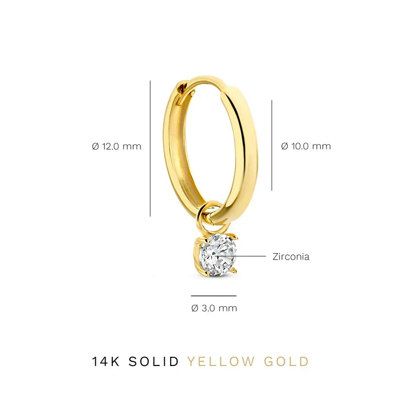 Larmes de Lune Stone Earrings | Gold