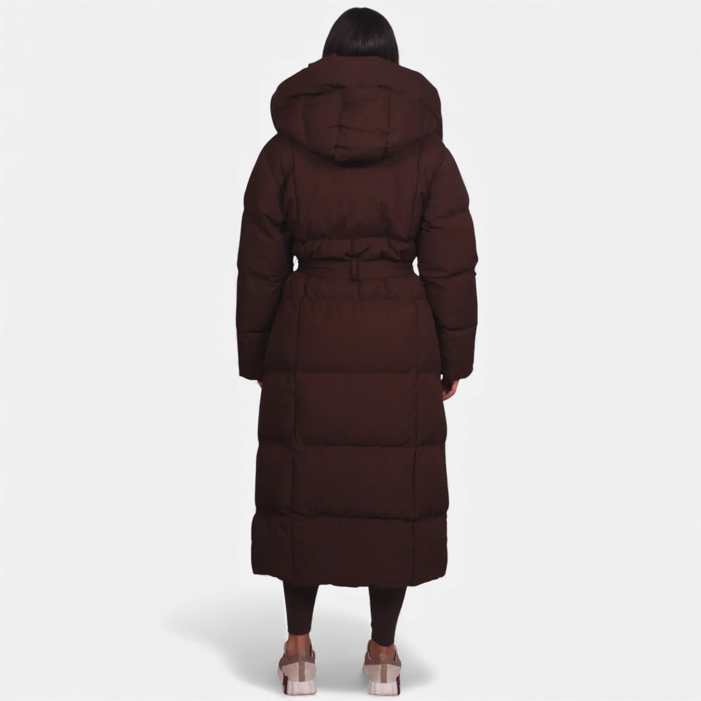 Women's Long Belted Puffer Coat
