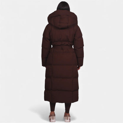 Women's Long Belted Puffer Coat