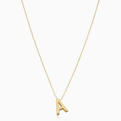 Necklace with Initial and Love Letter | Gold
