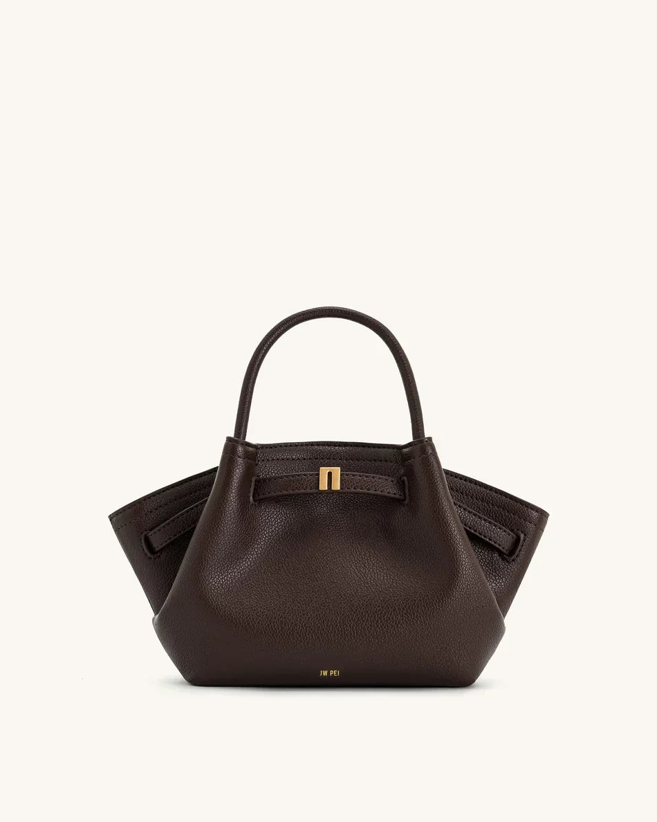 Hana Mini Tote Bag - Brown Canvas