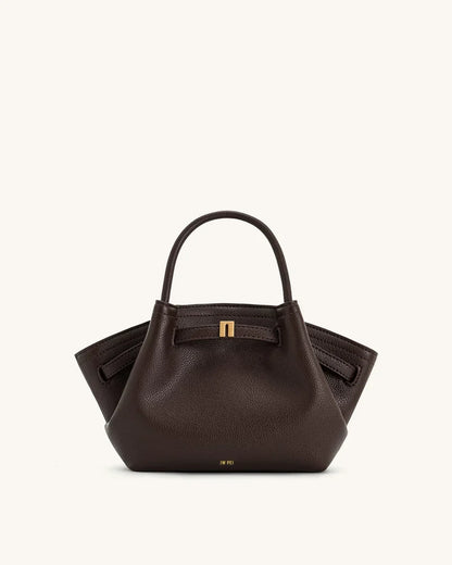Hana Mini Tote Bag - Brown Canvas