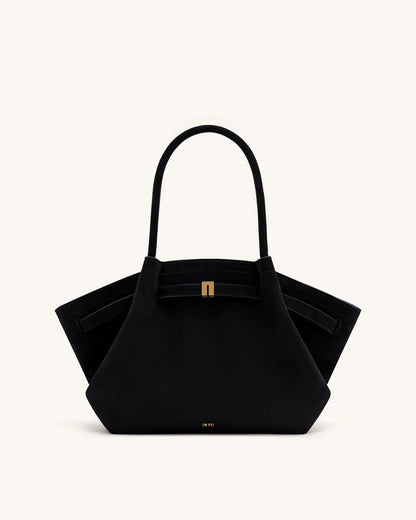JW PEI - Hana Medium Faux Suede Tote Bag - Black