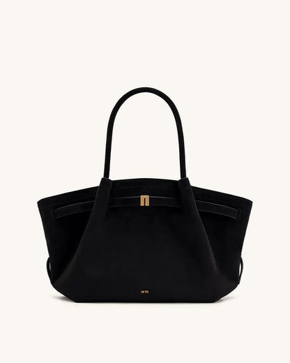 JW PEI - Hana Medium Faux Suede Tote Bag - Black