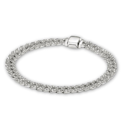 Cuban Link Pavé Bracelet | Gold