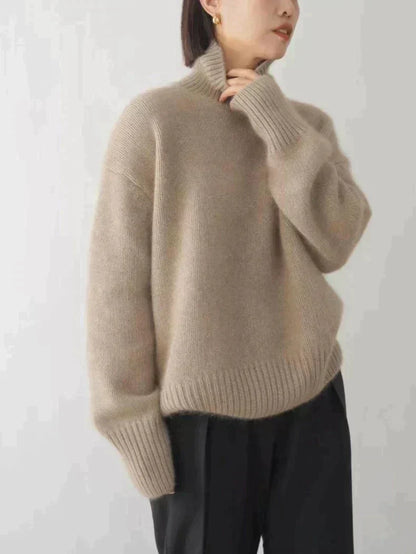 Women's Elegant Sweater in Beige, Gray or Khaki