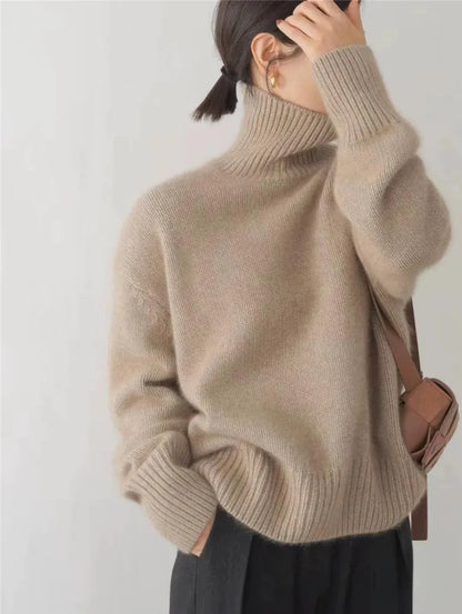 Women's Elegant Sweater in Beige, Gray or Khaki