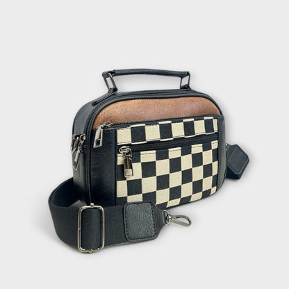 Women's Chequerboard Pattern Handbag