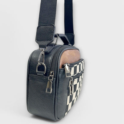Women's Chequerboard Pattern Handbag