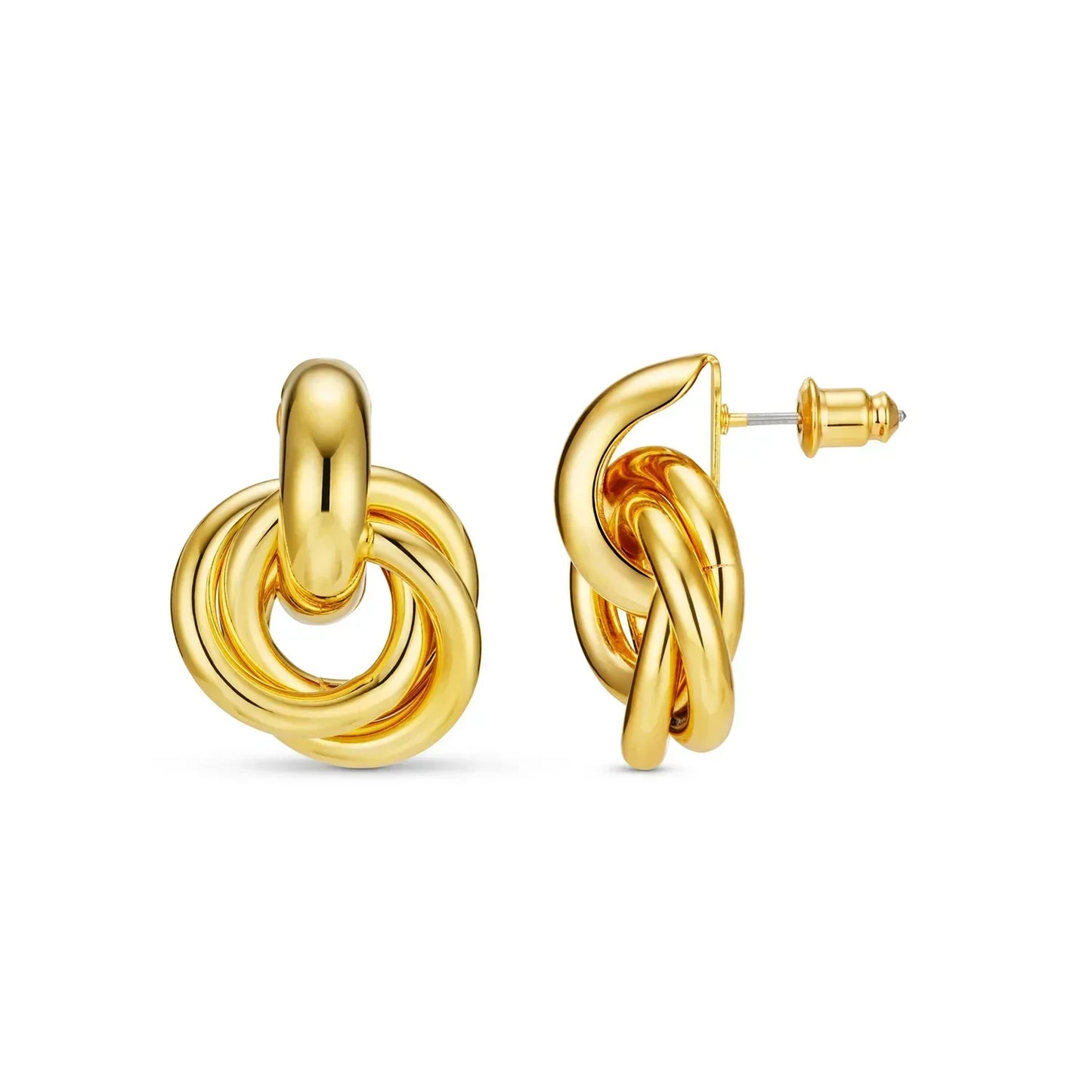 Statement Braided Earrings | Gold