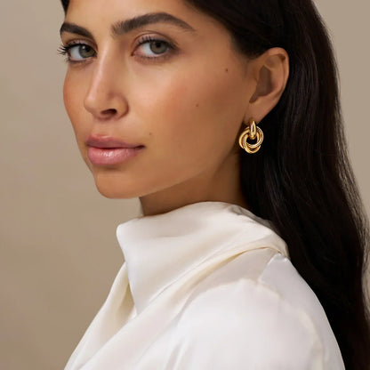 Statement Braided Earrings | Gold
