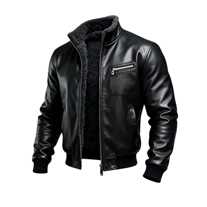 VANHOUTEN™ | BLACK LEATHER JACKET