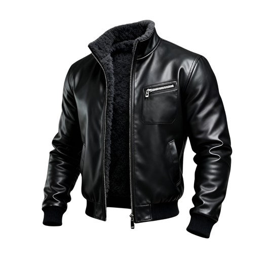 VANHOUTEN™ | BLACK LEATHER JACKET