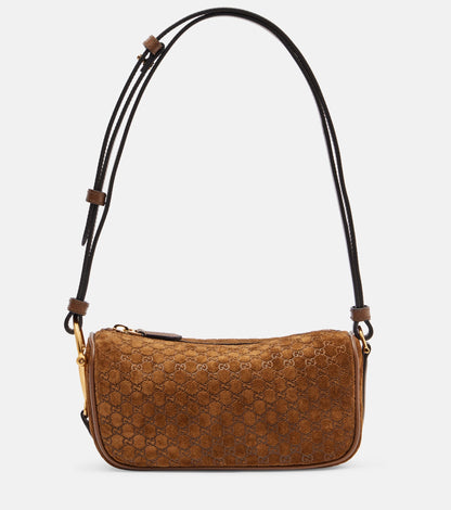 Gucci Half Horsebit suede shoulder bag
