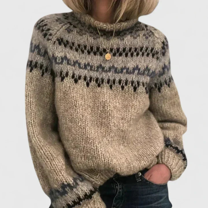 Women's Sophisticated Sweater in Camel or Gray