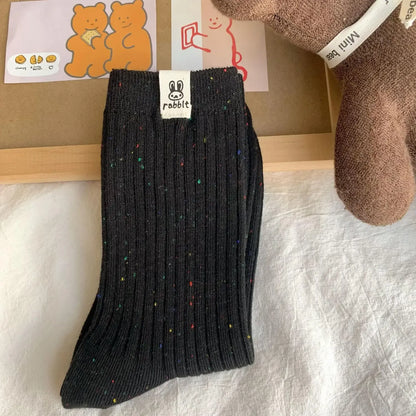 Ribbed confetti women's sock set – Amélina