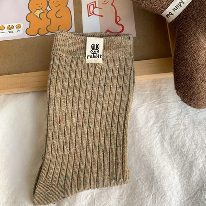 Ribbed confetti women's sock set – Amélina