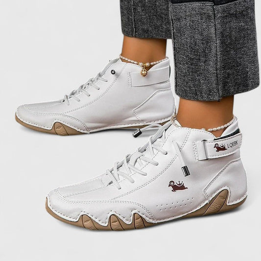 Women's Comfort Boots in Brown, Green and White