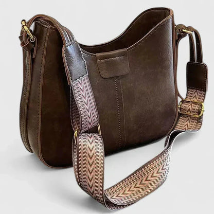 Women's Elegant Shoulder Bag in Khaki or Brown