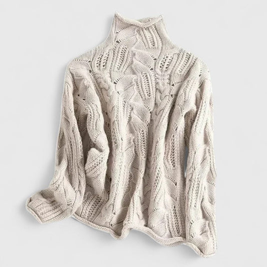 Women's Elegant Sweater in Beige or Blue