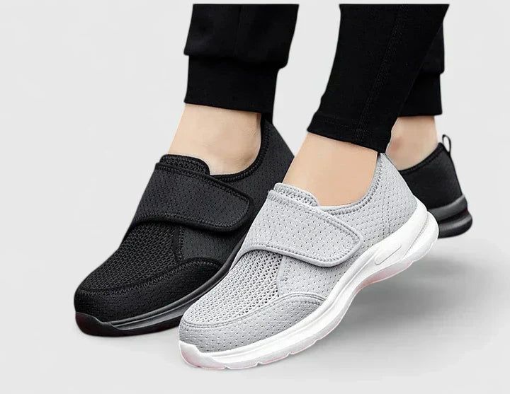 Women's Comfort Shoes in Gray and Black