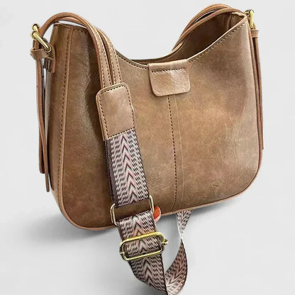 Women's Elegant Shoulder Bag in Khaki or Brown