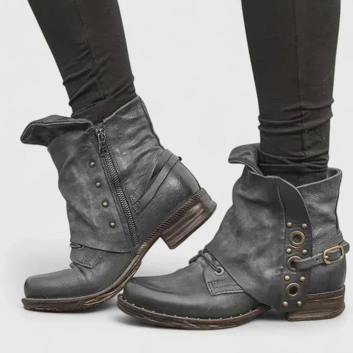 Women's Comfort Boots in Gray, Black and Brown