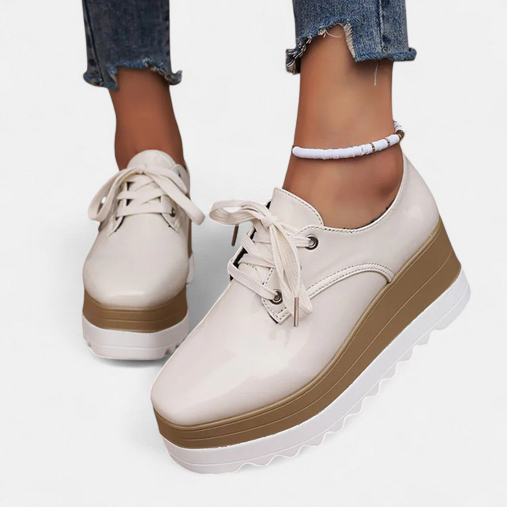 Women's Comfort Platform Derby Shoes in Three Colors