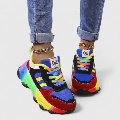 Women's Comfort Shoes in Green and Blue