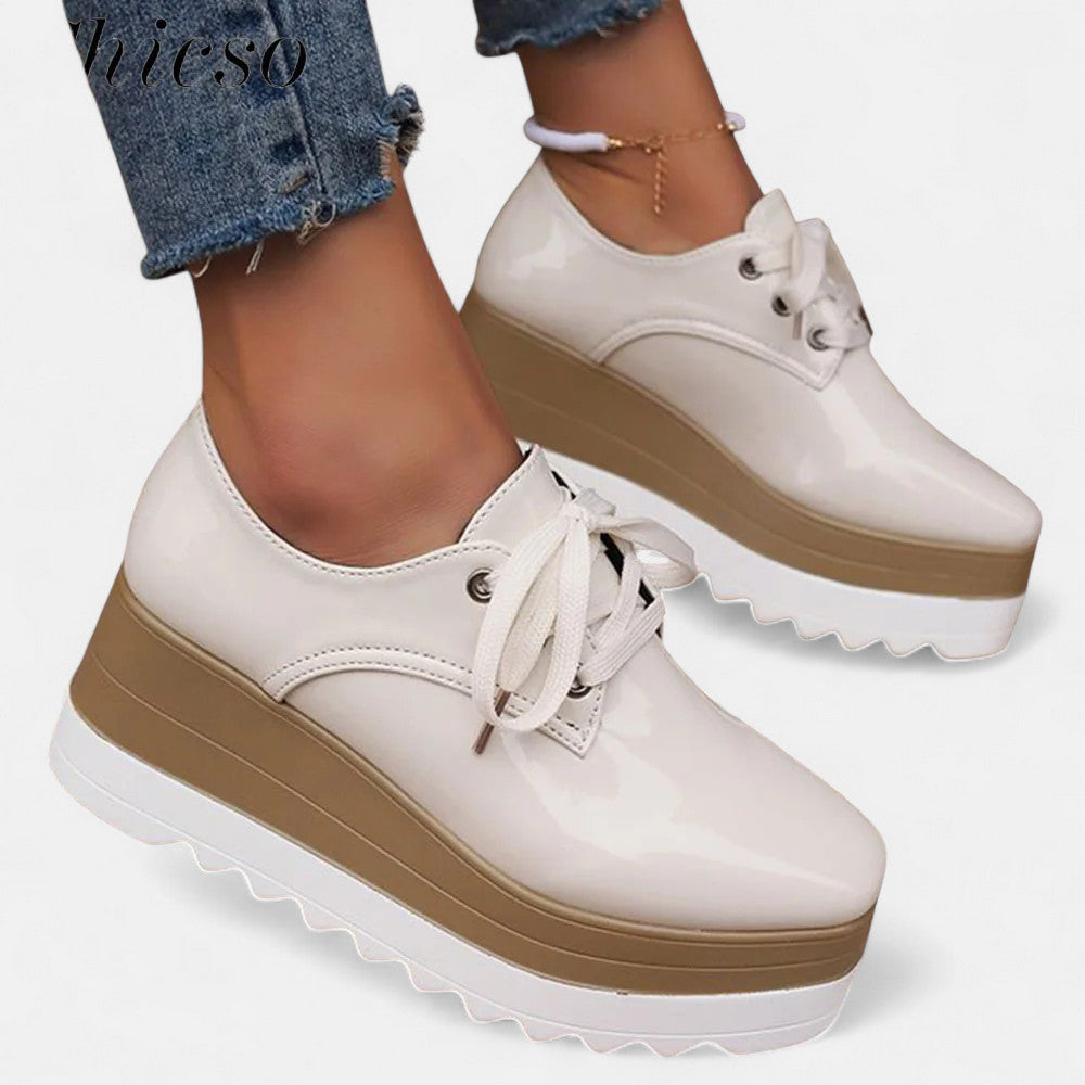 Women's Comfort Platform Derby Shoes in Three Colors