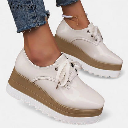 Women's Comfort Platform Derby Shoes in Three Colors