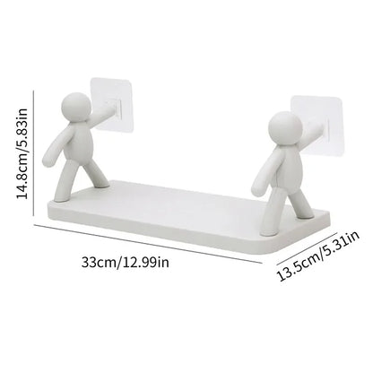 Floating Adhesive Bathroom Shelf