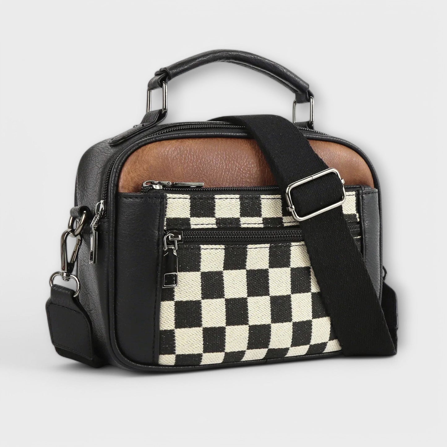 Women's Chequerboard Pattern Handbag