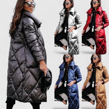 Women's Elegant Coat in Brown, Blue or Black