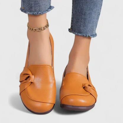 Women's Elegant Shoes in Black, Orange and Beige