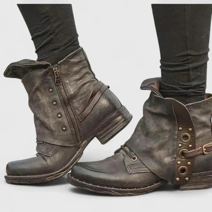 Women's Comfort Boots in Gray, Black and Brown