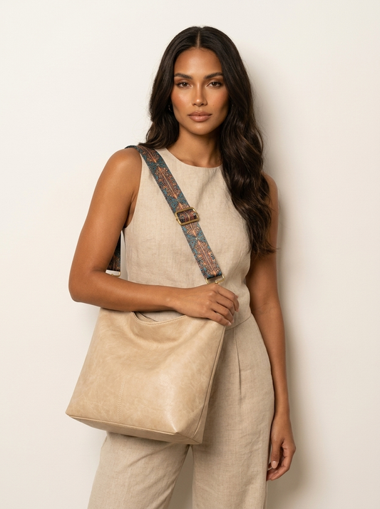 Shoulder bag with bohemian shoulder strap - Mila