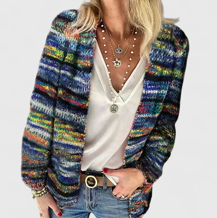 Women's Comfortable Cardigan in Red or Blue
