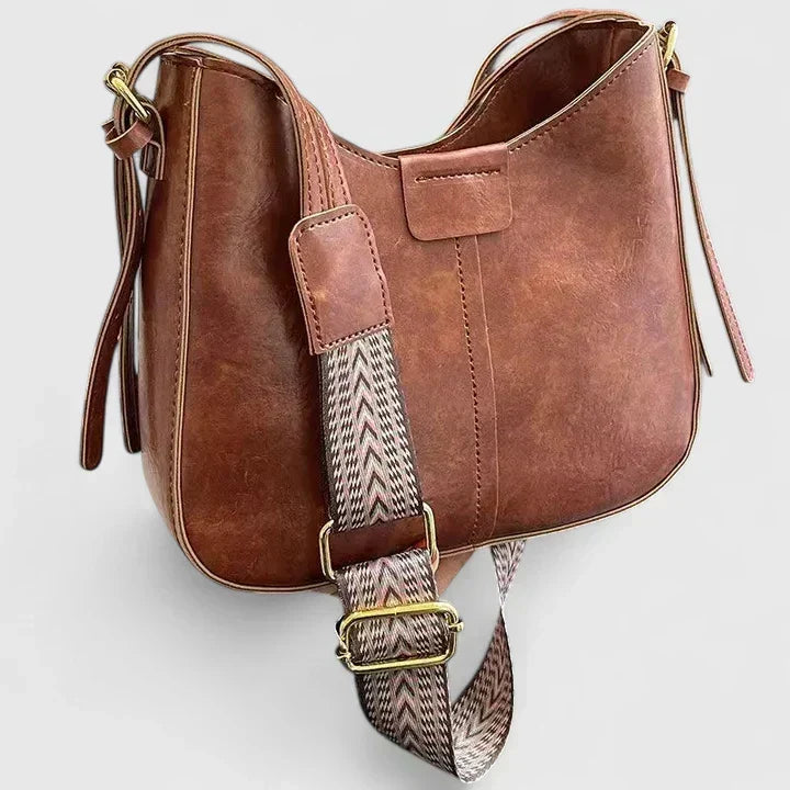 Women's Elegant Shoulder Bag in Khaki or Brown