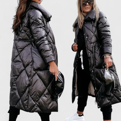 Women's Elegant Coat in Brown, Blue or Black