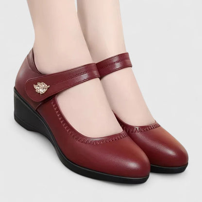 Women's Comfort Shoes in Beige, Black and Red