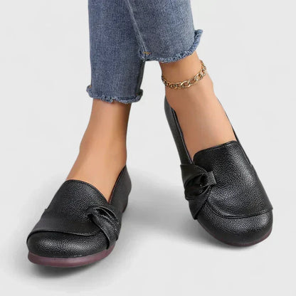 Women's Elegant Shoes in Black, Orange and Beige