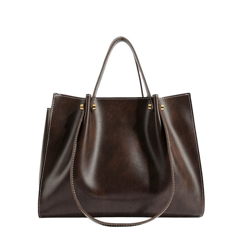 Stylish roomy women's shoulder bag made of vegan leather – Clarita