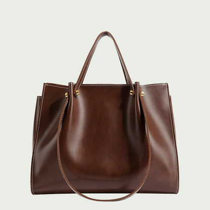 Stylish roomy women's shoulder bag made of vegan leather – Clarita