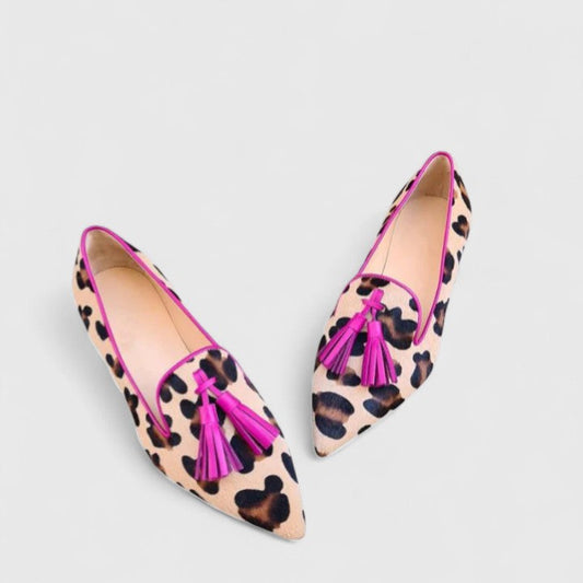 Women's Classic Comfort Loafers in Pink and Gold